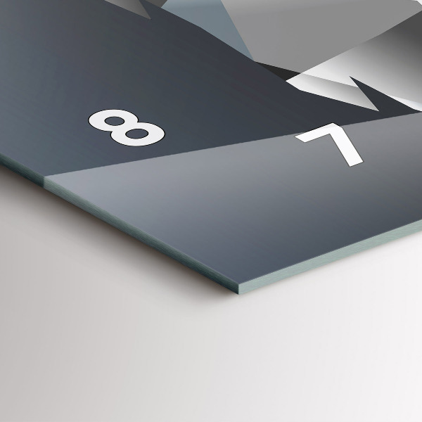 Reloj de cristal horizontal Cabeza de lobo