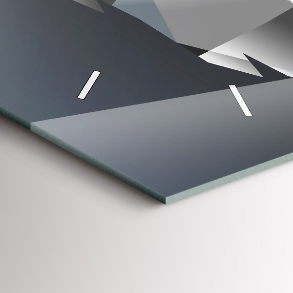 Reloj de cristal horizontal Cabeza de lobo