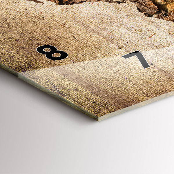 Reloj horizontal Mapamundi vintage