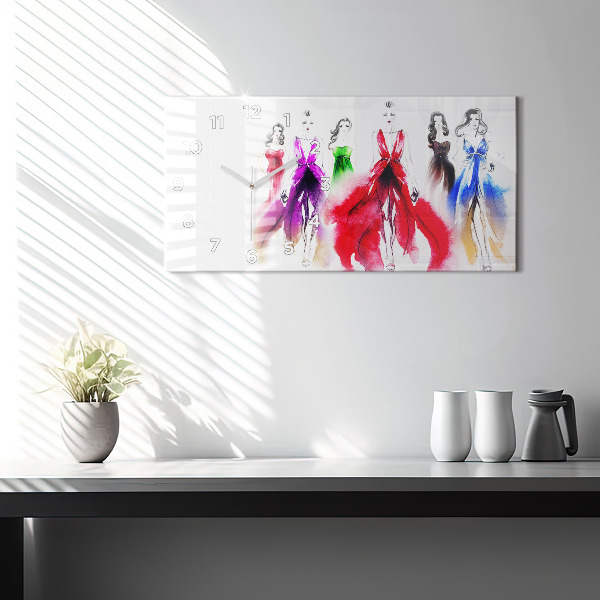Reloj horizontal Mujeres con vestidos de colores