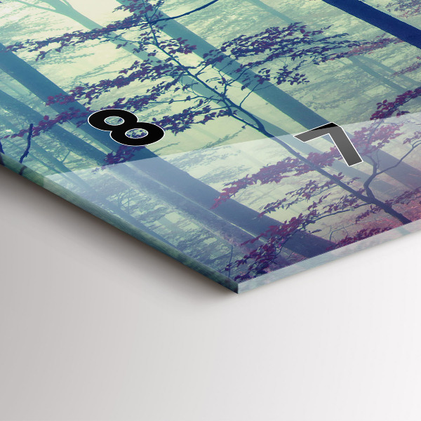 Reloj horizontal Carretera otoñal Bosque Niebla