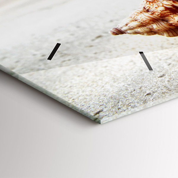 Reloj de cristal horizontal Concha en la playa