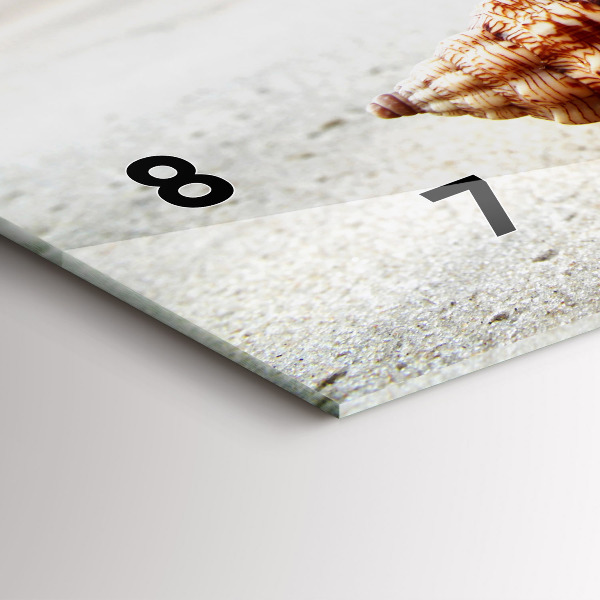 Reloj de cristal horizontal Concha en la playa