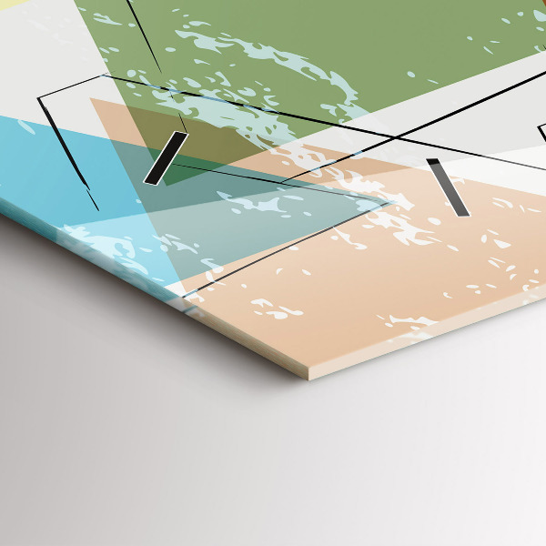 Reloj de cristal horizontal Triángulos patrón geométrico
