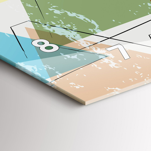 Reloj de cristal horizontal Triángulos patrón geométrico