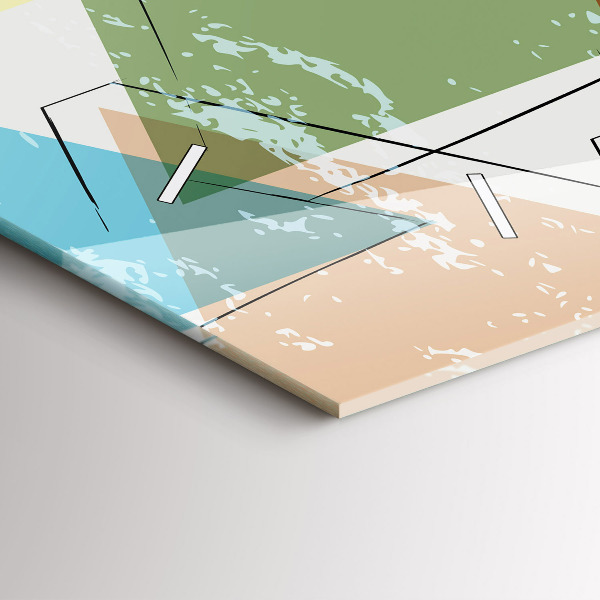 Reloj de cristal horizontal Triángulos patrón geométrico