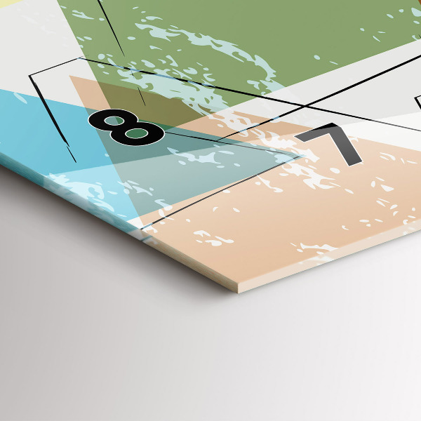 Reloj de cristal horizontal Triángulos patrón geométrico