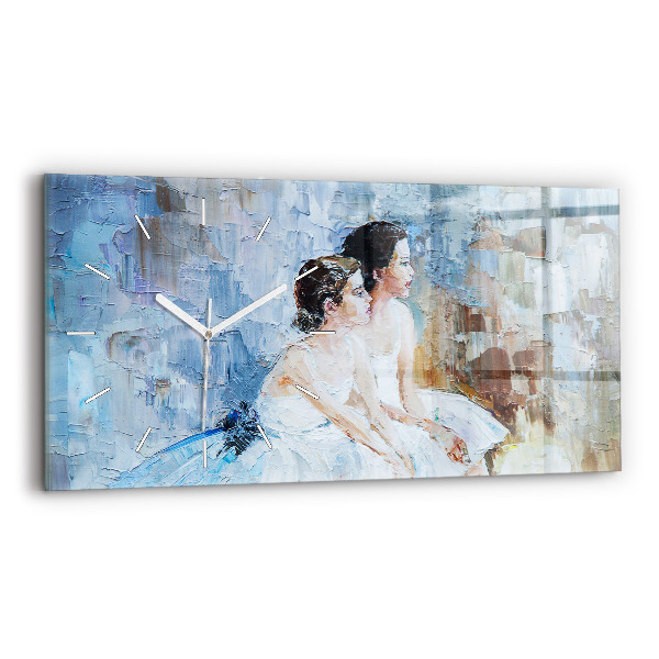 Reloj de cristal horizontal Jóvenes bailarinas