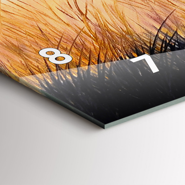 Reloj de cristal horizontal Grullas al atardecer