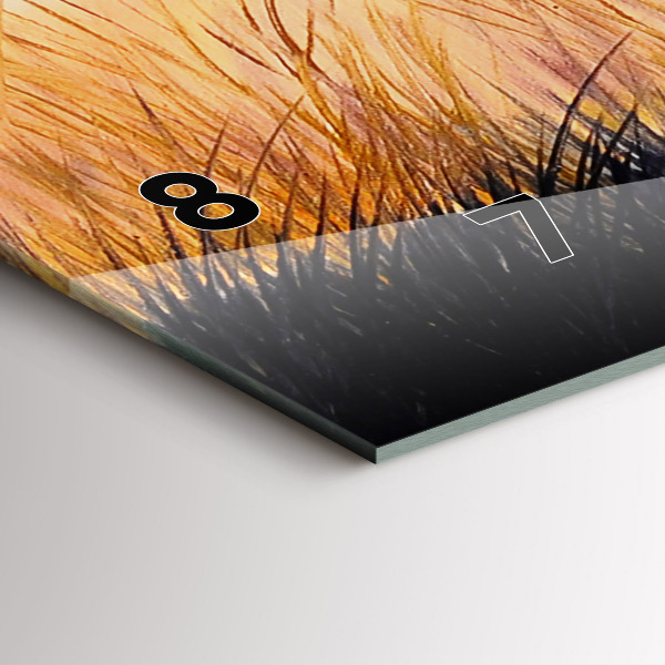 Reloj de cristal horizontal Grullas al atardecer