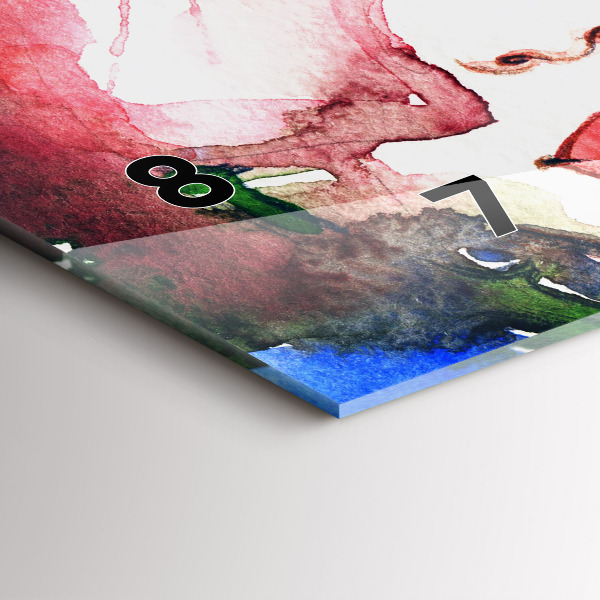 Reloj de cristal horizontal Retrato colorido de una mujer