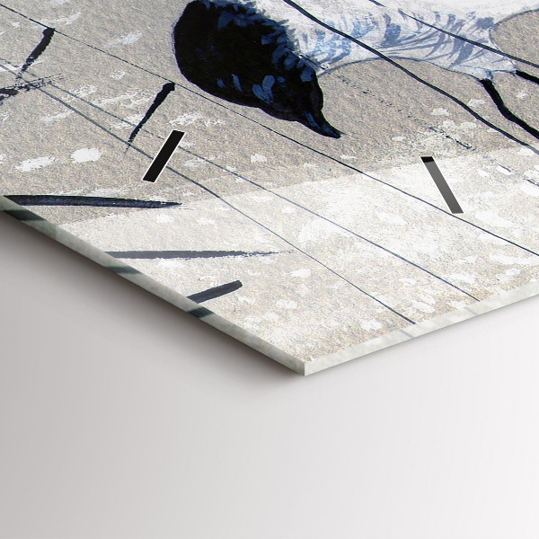 Reloj horizontal Grullas en los juncos