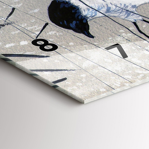 Reloj horizontal Grullas en los juncos