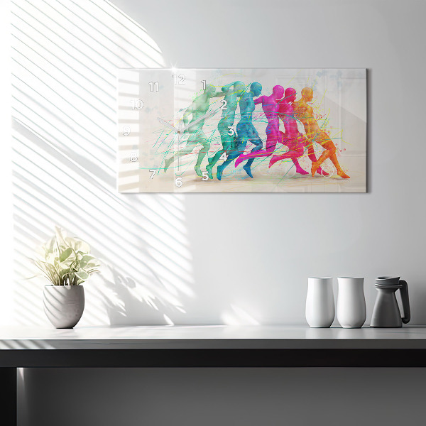 Reloj horizontal Gente colorida