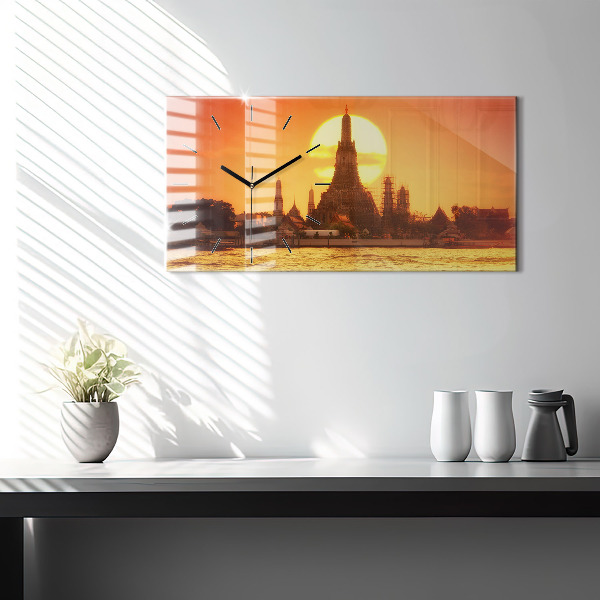 Reloj de cristal horizontal Wat arun Bangkok Tailandia