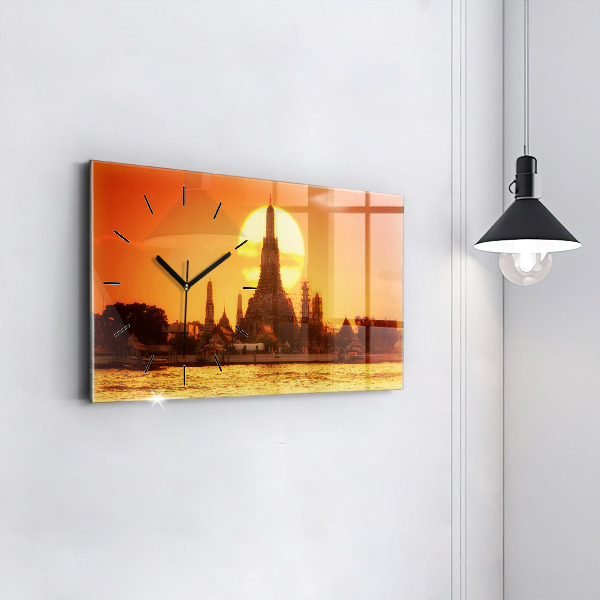 Reloj de cristal horizontal Wat arun Bangkok Tailandia