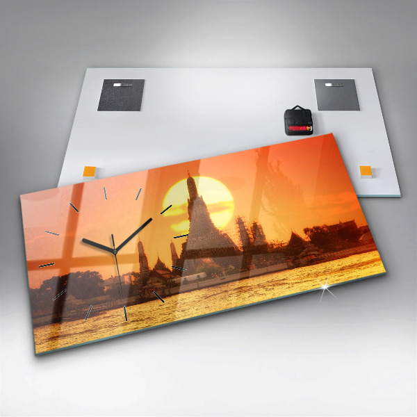 Reloj de cristal horizontal Wat arun Bangkok Tailandia