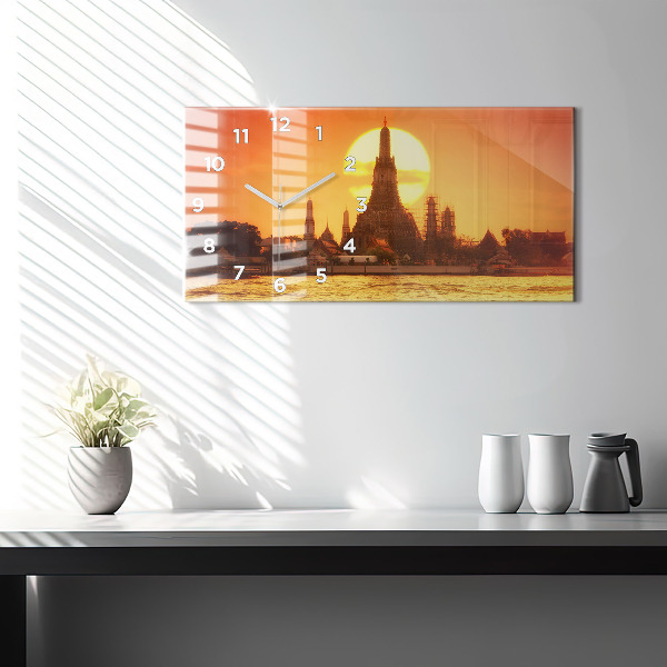 Reloj de cristal horizontal Wat arun Bangkok Tailandia