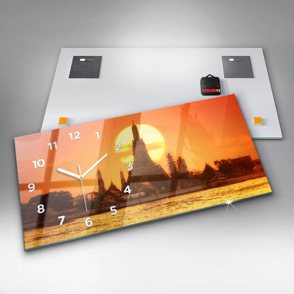 Reloj de cristal horizontal Wat arun Bangkok Tailandia