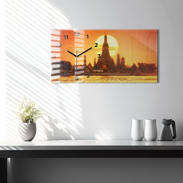 Reloj de cristal horizontal Wat arun Bangkok Tailandia