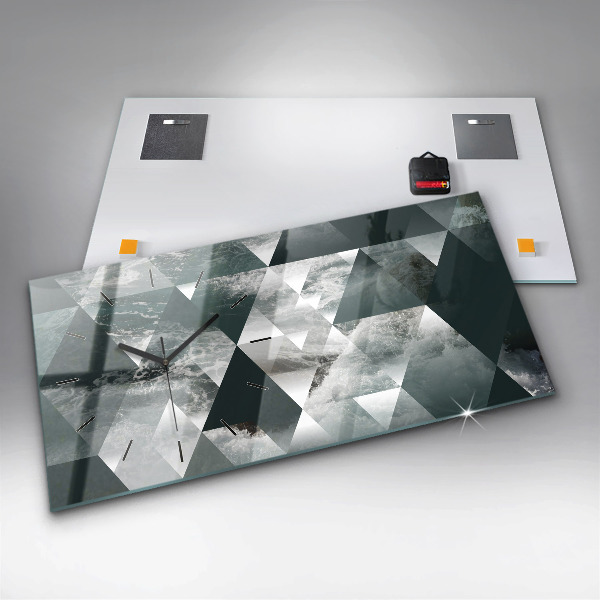 Reloj horizontal Olas marinas abstracto