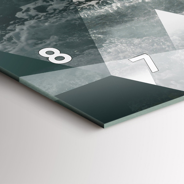 Reloj horizontal Olas marinas abstracto