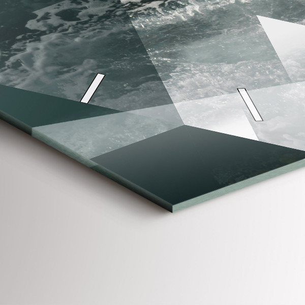 Reloj horizontal Olas marinas abstracto