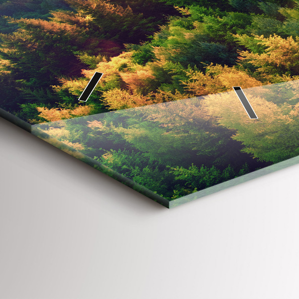 Reloj de cristal horizontal Puesta de sol sobre las colinas