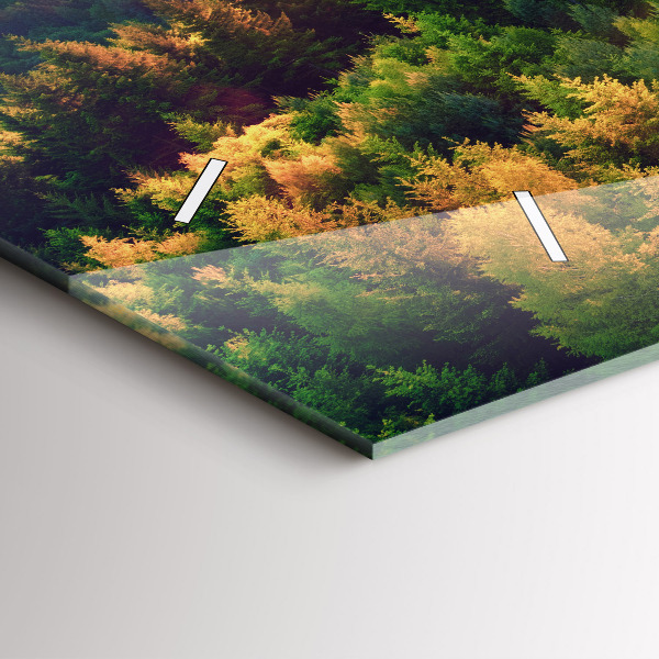 Reloj de cristal horizontal Puesta de sol sobre las colinas