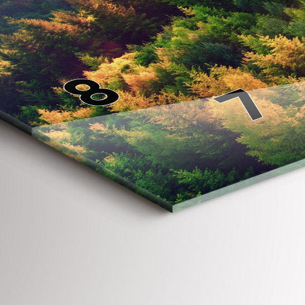 Reloj de cristal horizontal Puesta de sol sobre las colinas