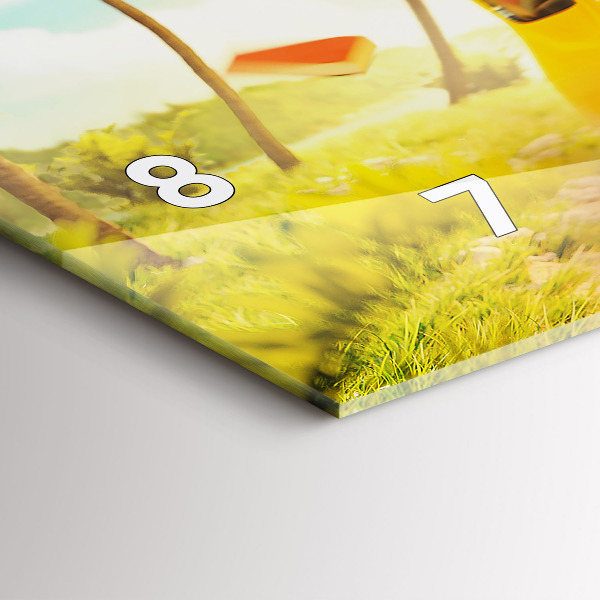 Reloj de cristal horizontal Coche con tabla de surf