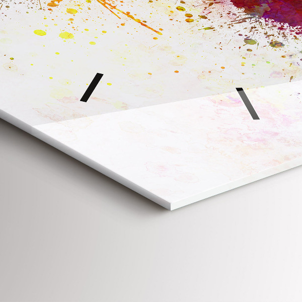 Reloj horizontal Mapamundi en acuarela