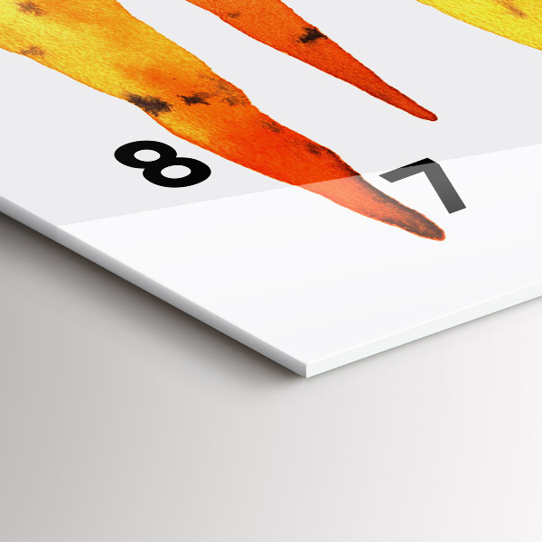 Reloj horizontal Ilustración de zanahorias