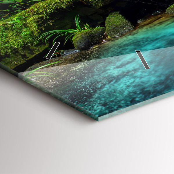 Reloj de cristal horizontal Cascada Tailandia