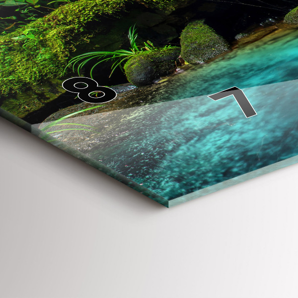 Reloj de cristal horizontal Cascada Tailandia