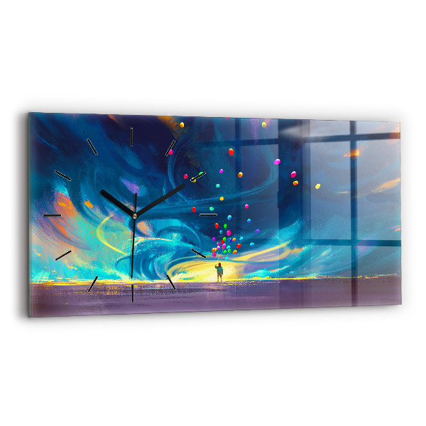 Reloj horizontal Niño y globos