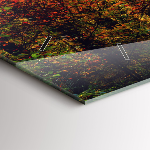 Reloj horizontal Paisaje de bosque otoñal