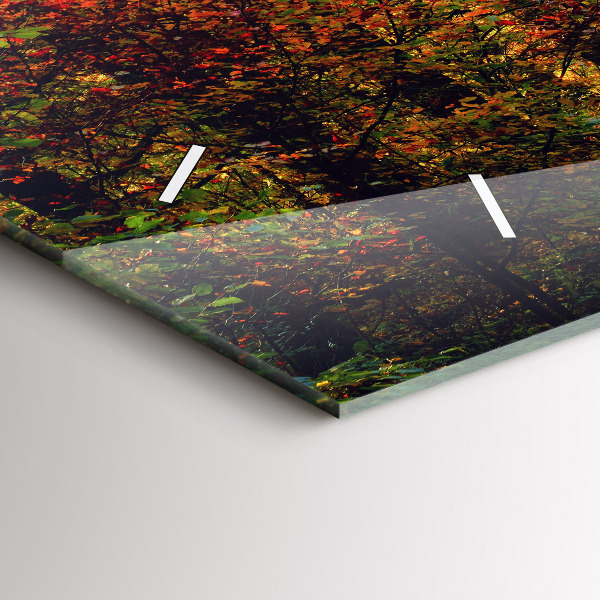 Reloj horizontal Paisaje de bosque otoñal