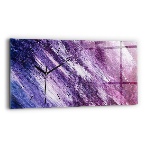 Reloj de cristal horizontal Textura de pintura acrílica