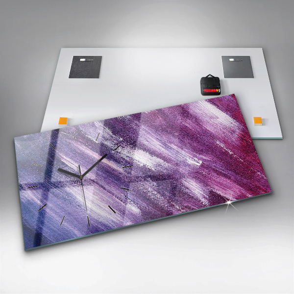 Reloj de cristal horizontal Textura de pintura acrílica