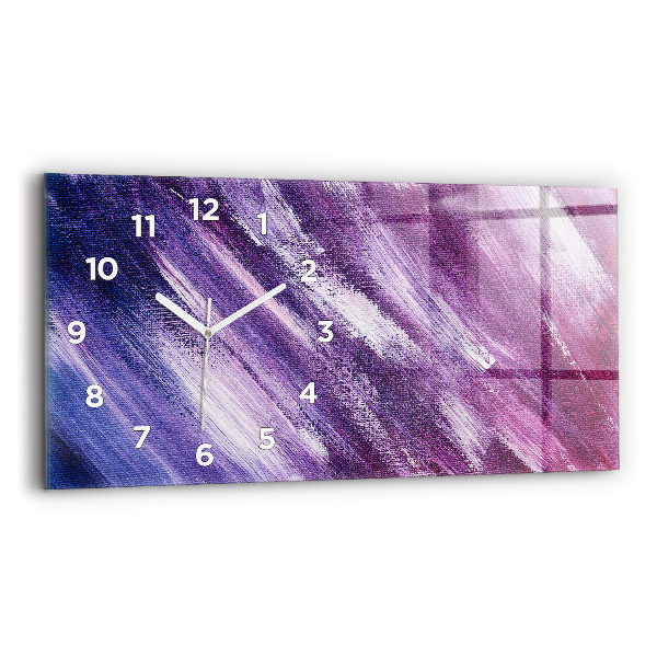 Reloj de cristal horizontal Textura de pintura acrílica
