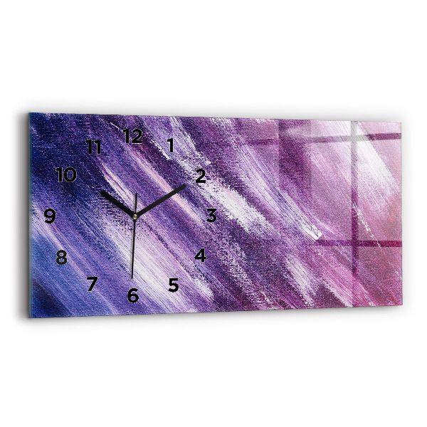Reloj de cristal horizontal Textura de pintura acrílica