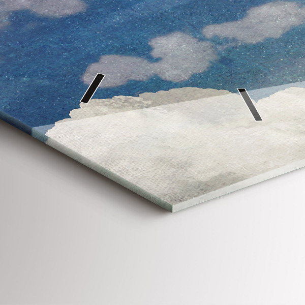 Reloj de cristal horizontal Chica en la luna