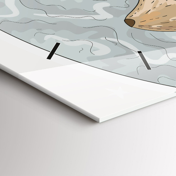 Reloj horizontal Animales nocturnos Luna