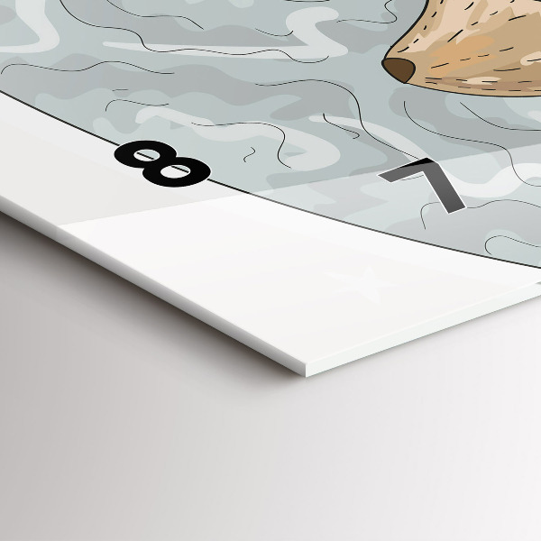 Reloj horizontal Animales nocturnos Luna