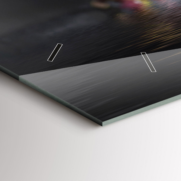 Reloj horizontal Flor de orquídea sobre el agua