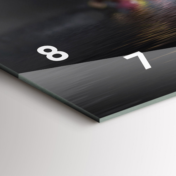 Reloj horizontal Flor de orquídea sobre el agua