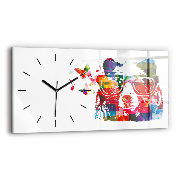 Reloj de cristal horizontal Cabeza de oso