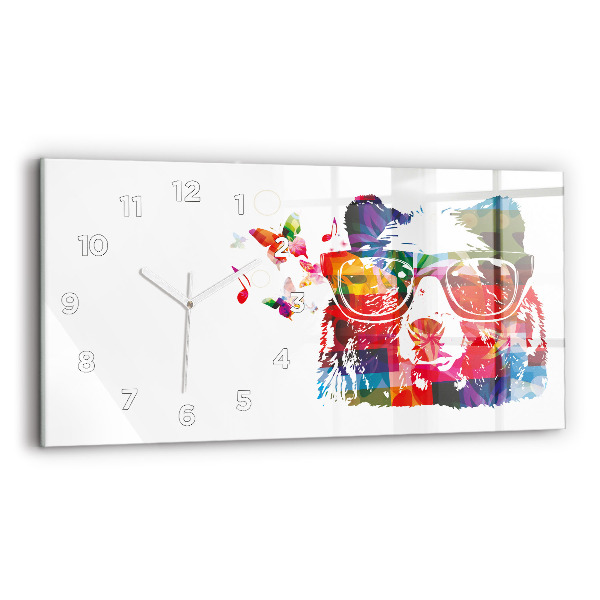 Reloj de cristal horizontal Cabeza de oso