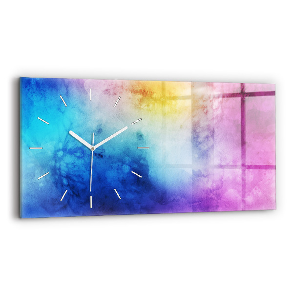 Reloj de cristal horizontal Manchas de colores